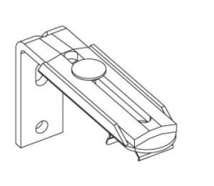 Verstelbare wandsteunen (60-108 mm) met clip, per set