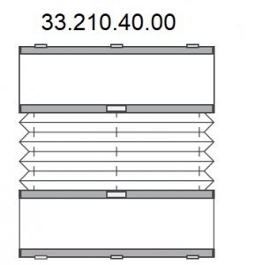 Top-down en bottom-up plissé met montageprofiel onderkant en handgreep bediening (33.210.40.00)